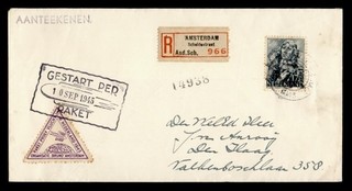 DR WHO 1945 NETHERLANDS SPACE ROCKET MAIL EZ #42C1 R83339