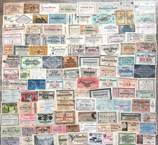 Notgeld Sammlung deutsches Großnotgeld 110 Scheine gut bis sehr gut