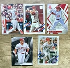 Mike Trout 5 Card Lot 2020 - 2025 Topps Chrome Black #5 + Refractor & Base Cards