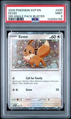 4785 Eevee 2025 Pokemon Destined Rivals Single Blister Promo - SVP EN #200 PSA 9