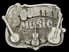 RG20118 NOS VINTAGE 1982 COUNTRY MUSIC  BANJO, FIDDLE,  GUITAR  BELT BUCKLE