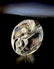 Steuben Glass Elephant Hand Cooler or Paperweight NICE!