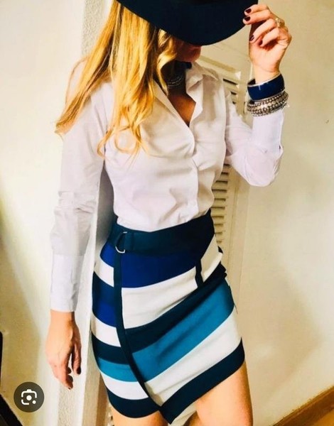 Women Karen Millen Skirt White Viscose M
