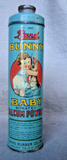 Rand bunny baby power ( talc) tin .... baby / bunny on front