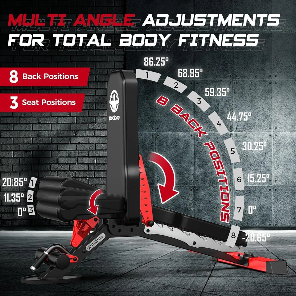 Foldable Dumbbell Bench Weight Bench Incline Bench Indoor Fitness Workout Bench - Image 2 of 4