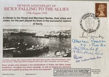 WW2 Navy Gen  Sir Ian Gourlay, A.S Pearson, Sir John Hackett multi signed cover