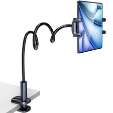 Uniwit Gooseneck Tablet Stand, iPad Holder Mount,Flexible Arm Clamp for Black