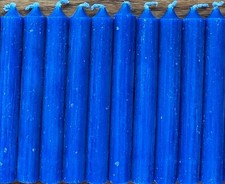 10 Blue Chime Mini Taper Ritual Spell Candles 