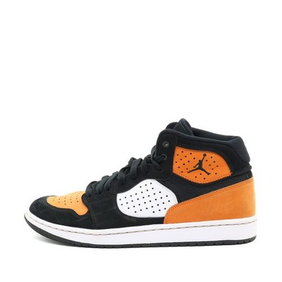 Nike Herren Air Jordan Access Mid Schuh EU 42 Orange Schwarz Weiß AR3762-008