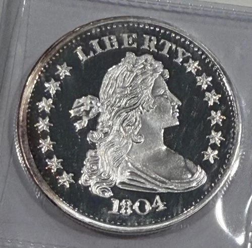 1804 Draped Bust Liberty Tribute 1 Oz .999 SILVER Round - FREE SHIPPING