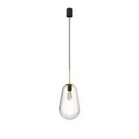 Moderne HäNgelampe Morna Metall Glas Schirm E27 Elegante Pendelleuchte Esstisch
