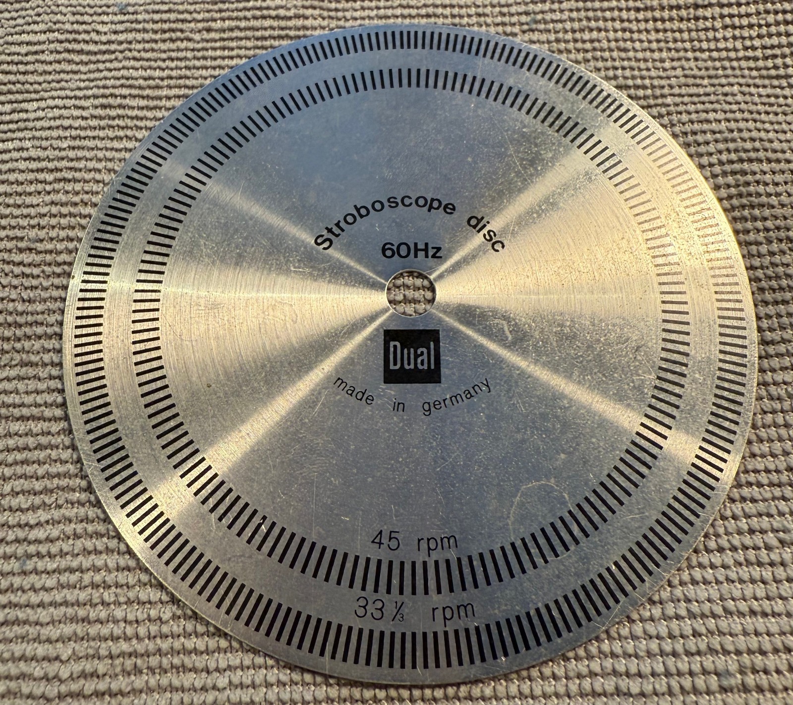 Dual Turntable - Metal Strobe Disc 45 & 33 - 60Hz | eBay