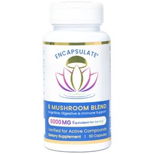 ENCAPSULATE 6 Mushroom Blend 8:1 Extract: 100% Organic 8:1 Fruiting