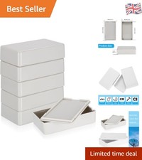 Pack of 6 Durable White Plastic Project Boxes for Electronics - 85x50x21mm