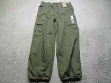 Levi's Pants Mens 31x30 Green '94 Baggy Cargo Adjustable Hem Relaxed Wide Leg