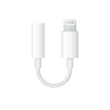 Authentic Apple Lightning to Headphone 3.5mm Jack Adapter - White