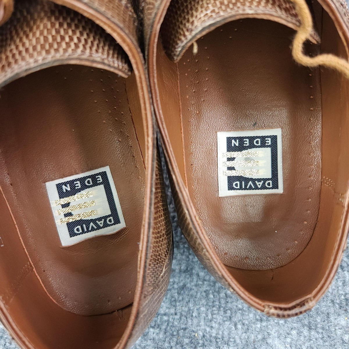 David Eden Shoes Mens Size 9.5 Brown LEX Genuine Crocodile  display picture 1