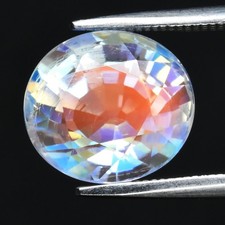 4.32ct 10.5x9.3mm VS Oval Natural Rainbow With Luster Moonstone - Africa Gem