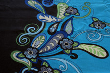 Bordered Poplin Cotton Fabric BTY