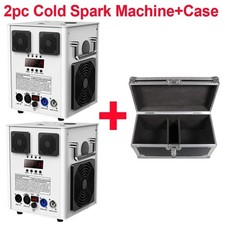 2X white 700W Stage Dj Cold Spark Firework Sparklar Machine Events Sparkle Case