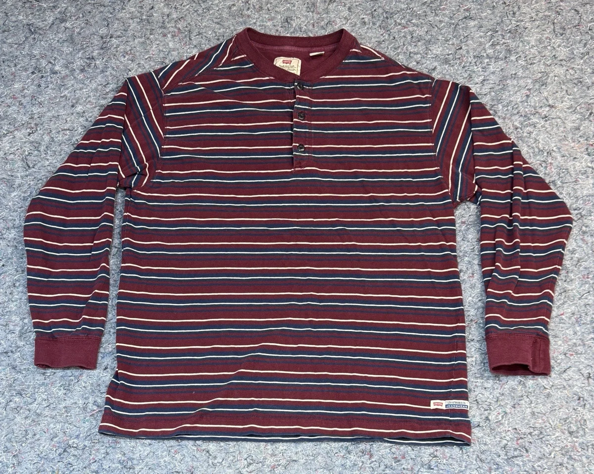 T-shirt NEXT Henley Stripe homme M multicolore