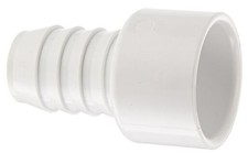 Spears 474 Series PVC Pipe Fitting, Adapter, Schedule 40, White"Barbed 1 Inch 1