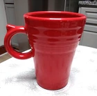 Fiesta Ware Latte Coffee Mug 18 oz Scarlet Red Homer Laughlin  5.5" VGUC!