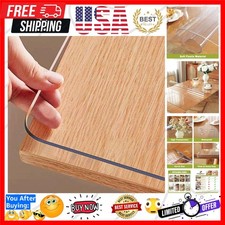 Clear Table Cover Protector 14 x 24 Inch, 1.5mm Thick Plastic Table Cover, Di...