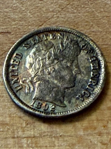 1892 Barber Dime 90% Silver First Year Issue Nice Detail Old US Coin