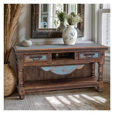 Sunset Hill Turquoise Copper 60'' Tv Console