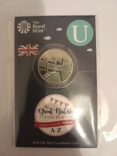 2018 10p Alphabet Coin Letter U Union Flag Royal Mint Carded A to Z