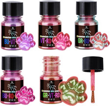 Chameleon Mica Powder - 5 Color Shifting Pigment Powder for Epoxy Resin Art, Tum