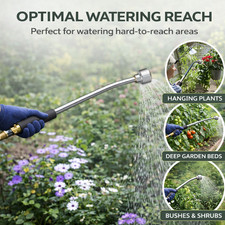 Garden Spray Lance with Solid Brass Valve & Quick Connect Hose Pipe Connector