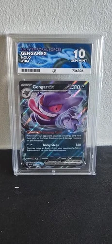Gengar 104/162 ACE 10 - PERFECT SUBS. Pokemon TCG Temporal Forces Double Rare