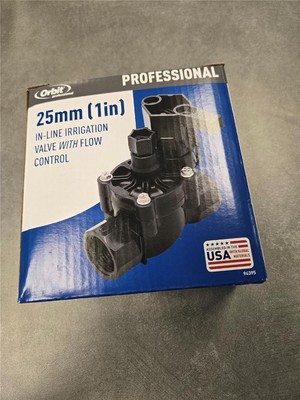 = Orbit Professional In Line Irrigation Valve With Flow Control 25mm 1 Inch NEW