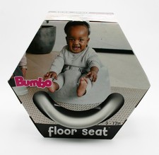 Bumbo Infant Floor Seat Baby Sit Up Chair with Adjustable Harness Light Gray