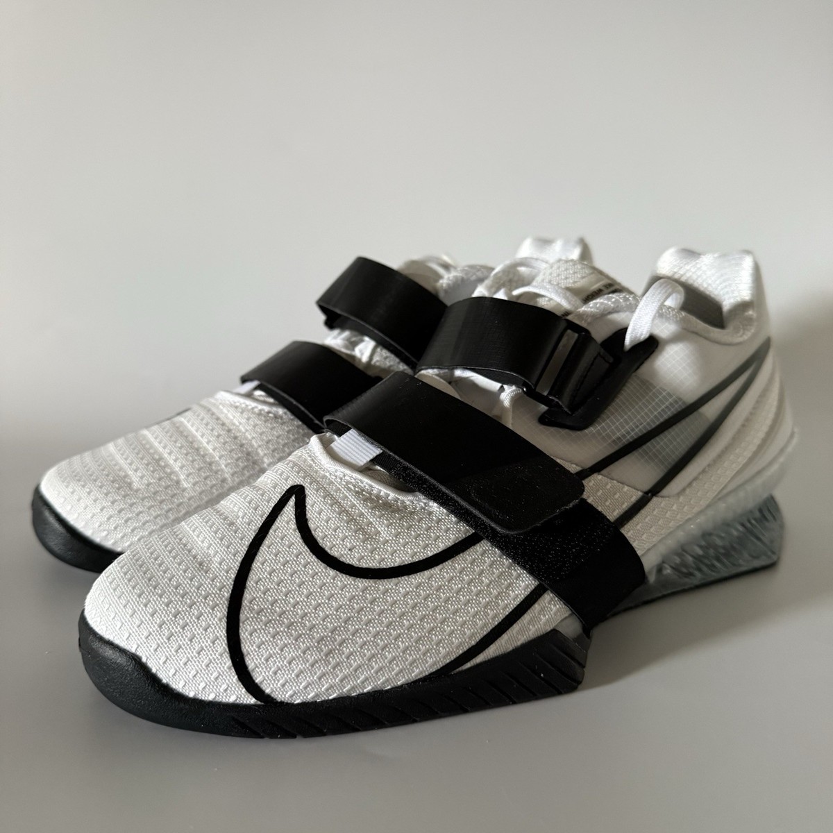Nike $200 Men's Size 9 Romaleos 4 Weightlifting Shoes White/Black