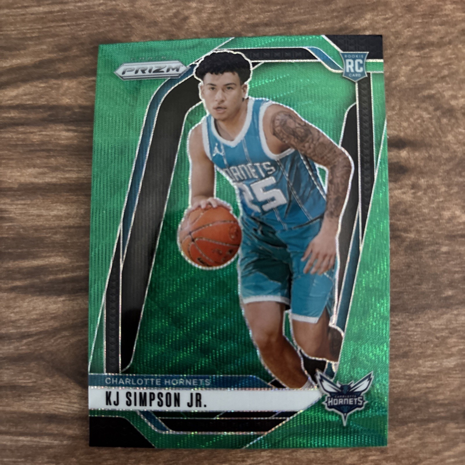2024-25 Panini Prizm - KJ Simpson Jr. #247 Green Wave Prizm (RC)