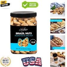 Roasted Salted Brazil Nuts - 32 oz Great for Daily Use, Baking, Cooking and G...