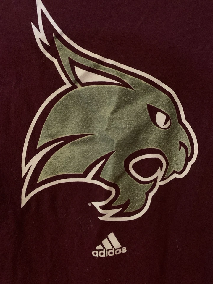 Adidas Texas State Bobcats Women’s M Maroon Graphic Go-To Tee Short Sleeve - Image 3 of 4