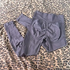 High Waist Butt lifting Leggings Yoga Fitness Tummy Control Gym Shaping Gray S