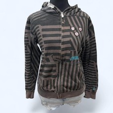 Volcom Long Sleeve Jacket Gray Boys M Full Zip 2000s Grunge Skater