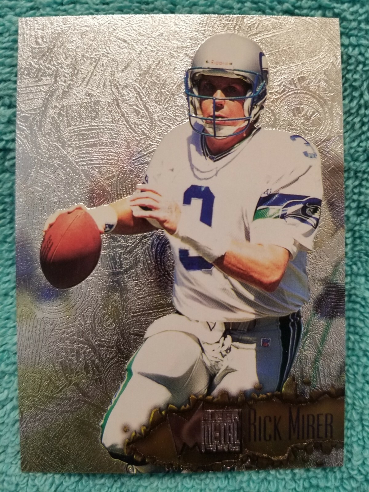1996 FLEER METAL RICK MIRER #114 SEATTLE SEAHAWKS