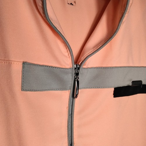 Jamie Sadock Womens Tank Top Size M Orange Peach Colorblock Sleeveless Zip - Picture 8 of 15