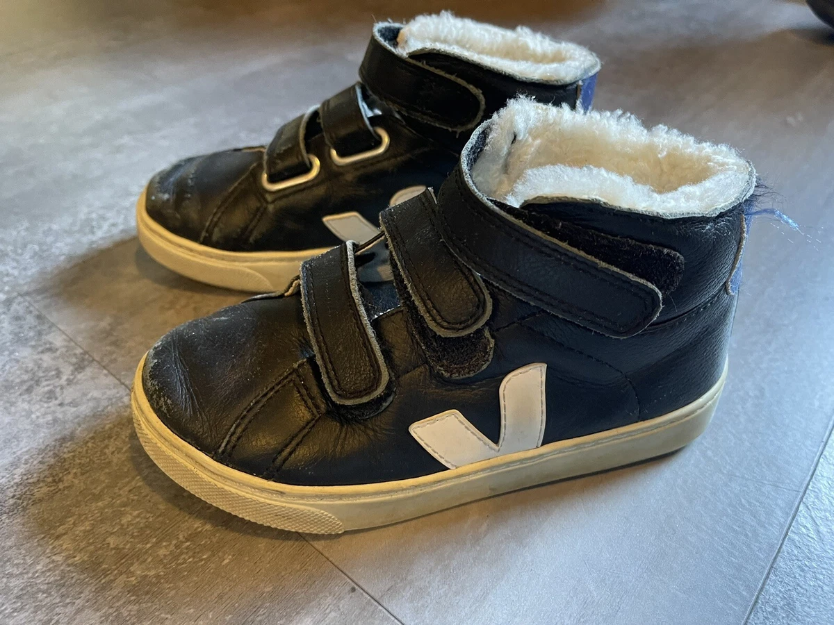 Designer Veja Kids Sneakers Black slip on Size 13.5 eBay