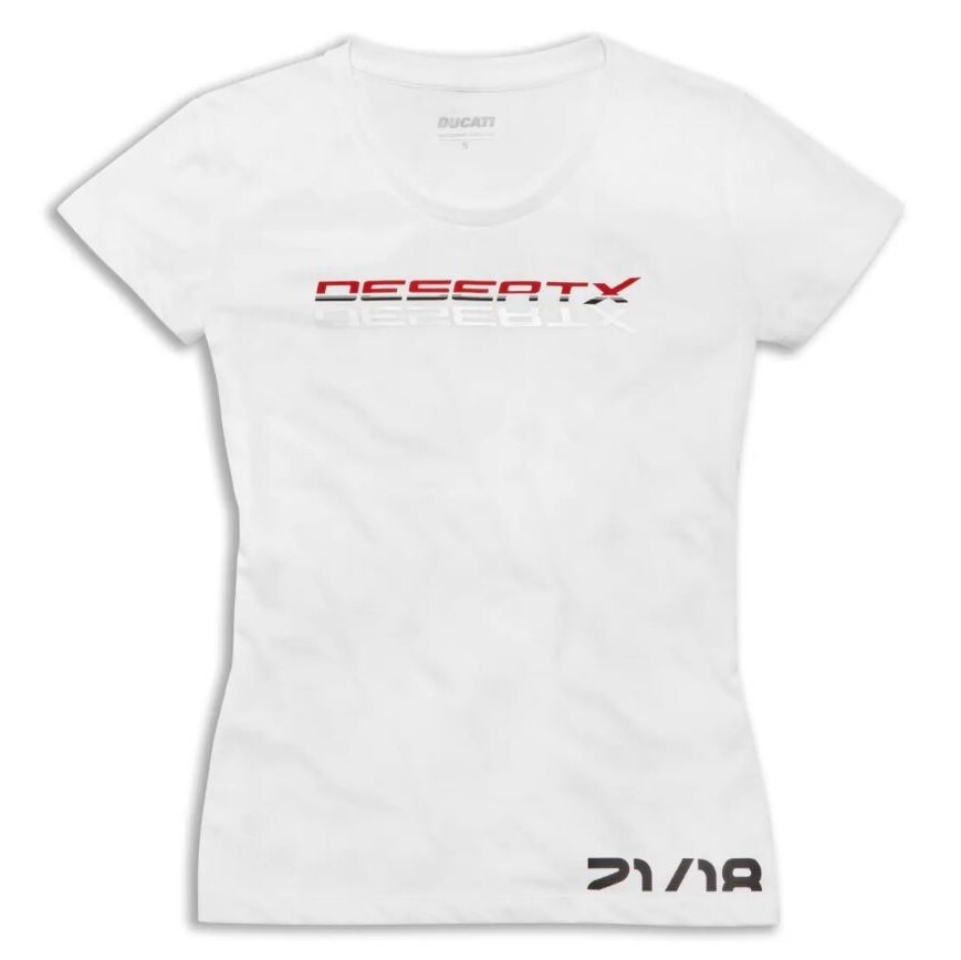 Camiseta de Mujer Original DUCATI Logo Desert-X White 98770576