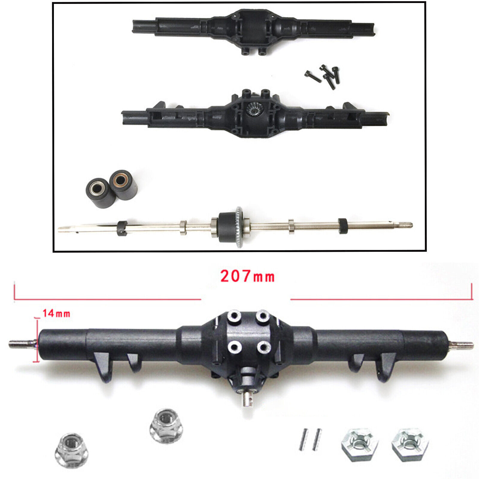 1 *Metal Rear Axle Rear Gearbox Accessory For WLtoys 12428/12423 RC ...