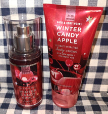 2 Piece ALL NEW Winter Candy Apple Mist Cream TRAVEL Set Bath  Body Works