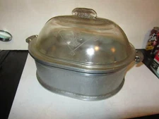 Vintage Guardian SaveMaster Aluminum Roaster & Glass Lid plus Tray 12"x10"