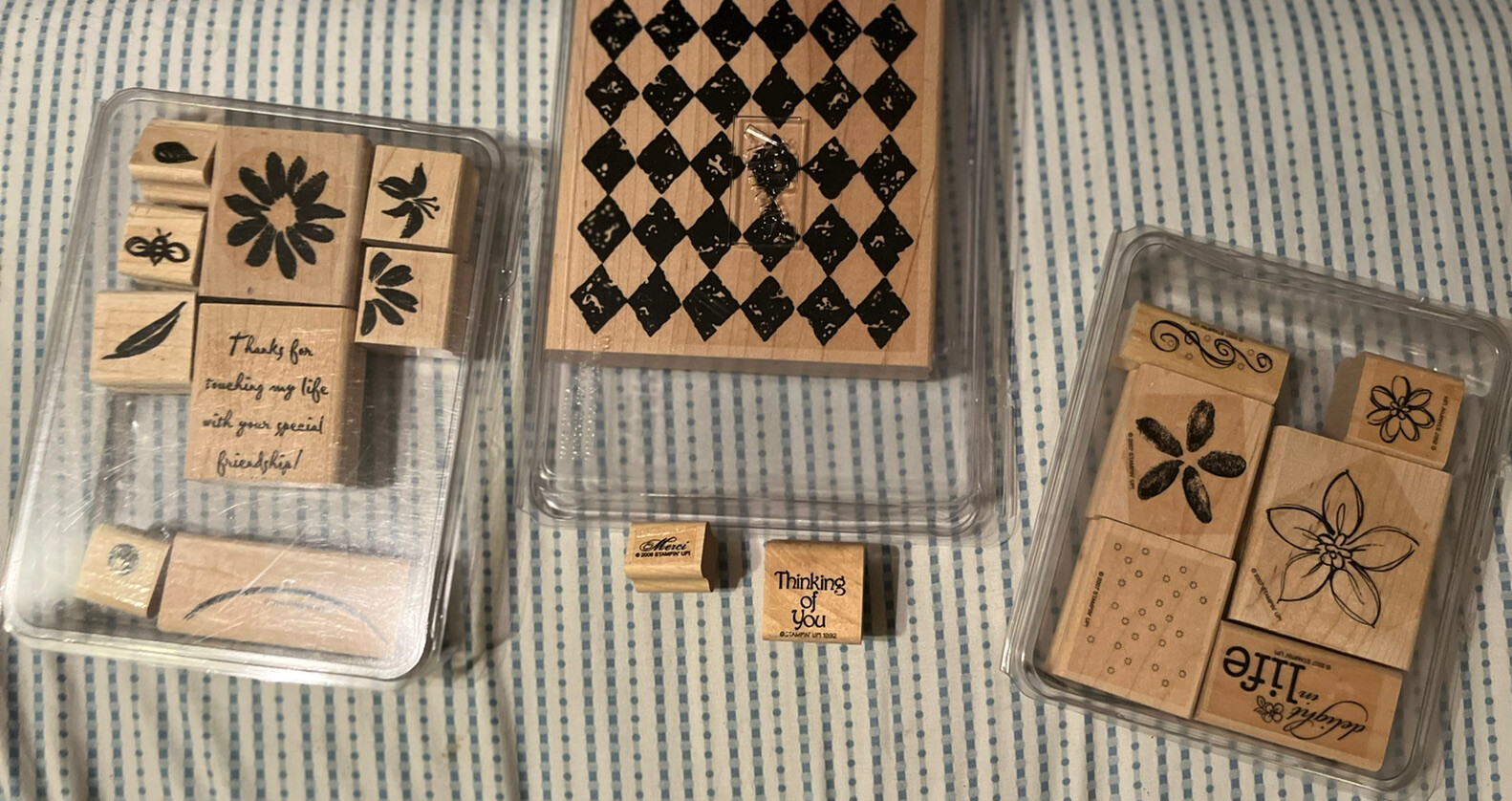 Lot Stampin Up Stamps Wood Mount Rubber Stamps Used Mixed Stamping eBay